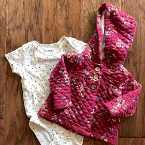 Girls hoodie and bodysuit set